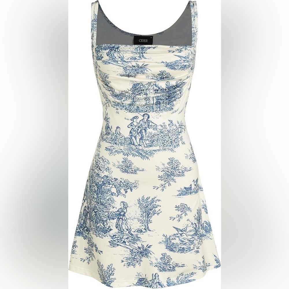 CIDER Women A-Line Mini Dresses Square Neck - Picture 1 of 5